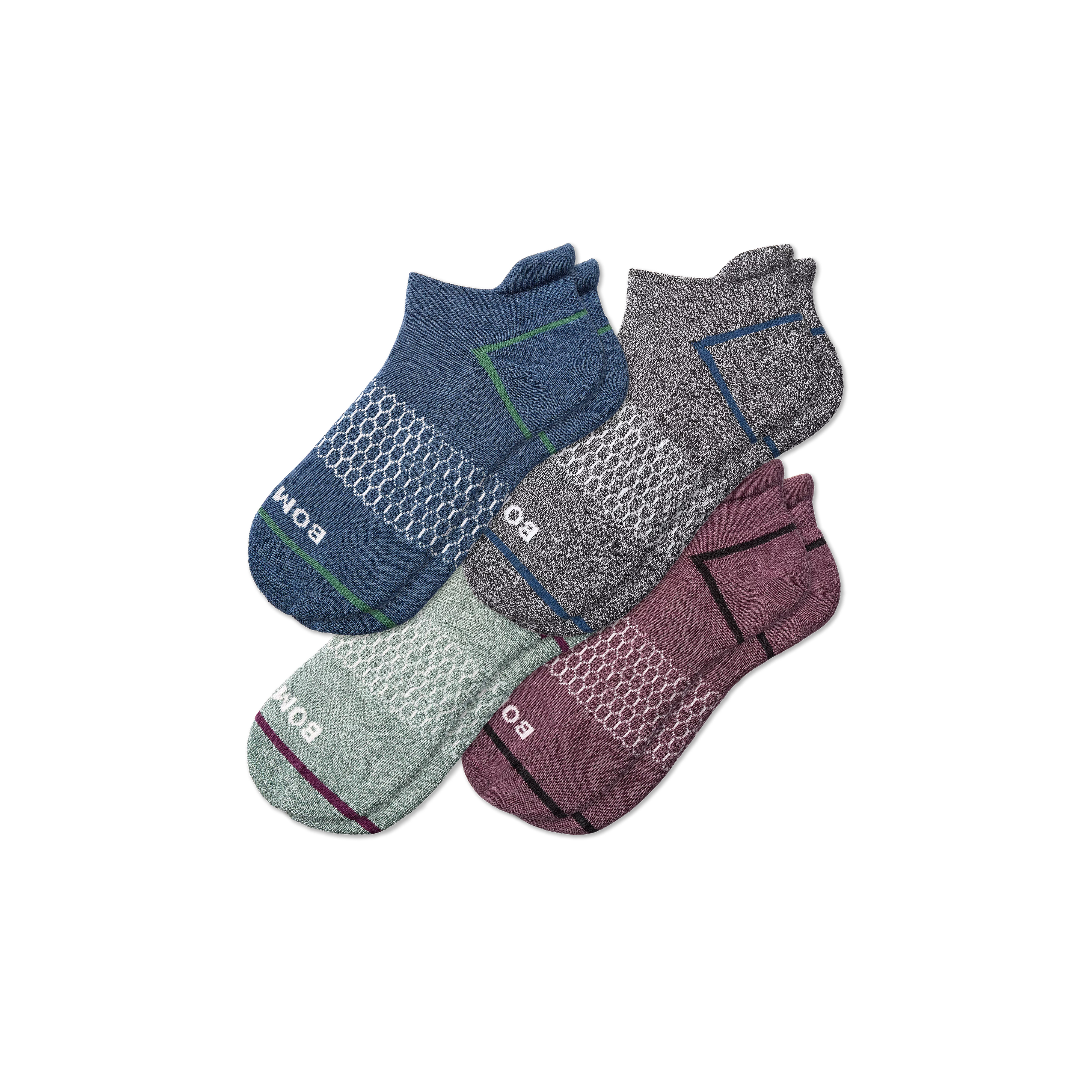 Men's Border Stripe Ankle Sock 4-Pack