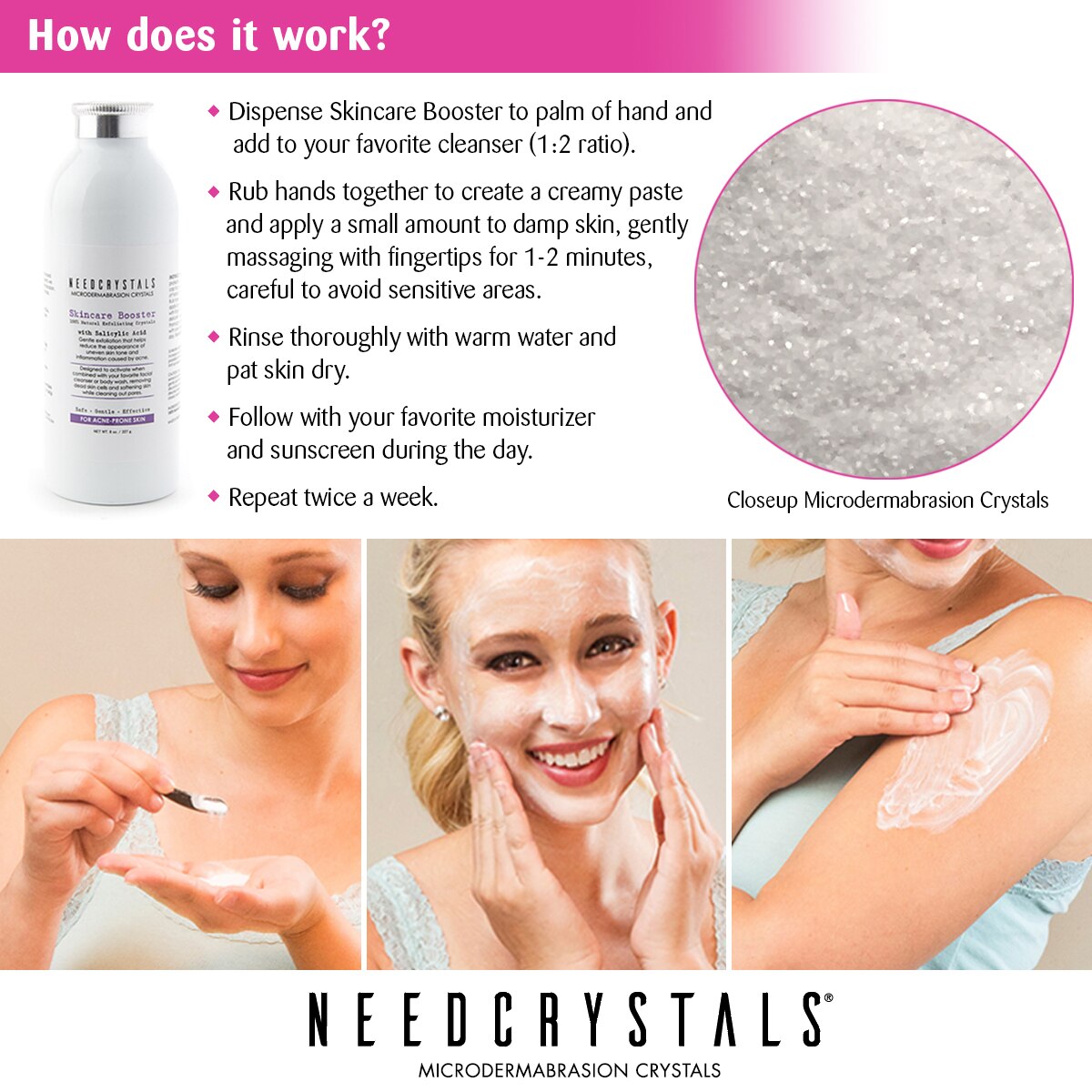 Microdermabrasion Crystals DIY Face Scrub With Salicylic 8 Oz