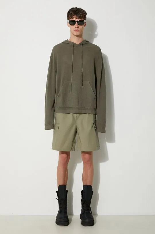 MKI MIYUKI ZOKU cotton sweatshirt Loose Gauge Hoody men's green color hooded smooth LOOSE.GAUGE.HOODY