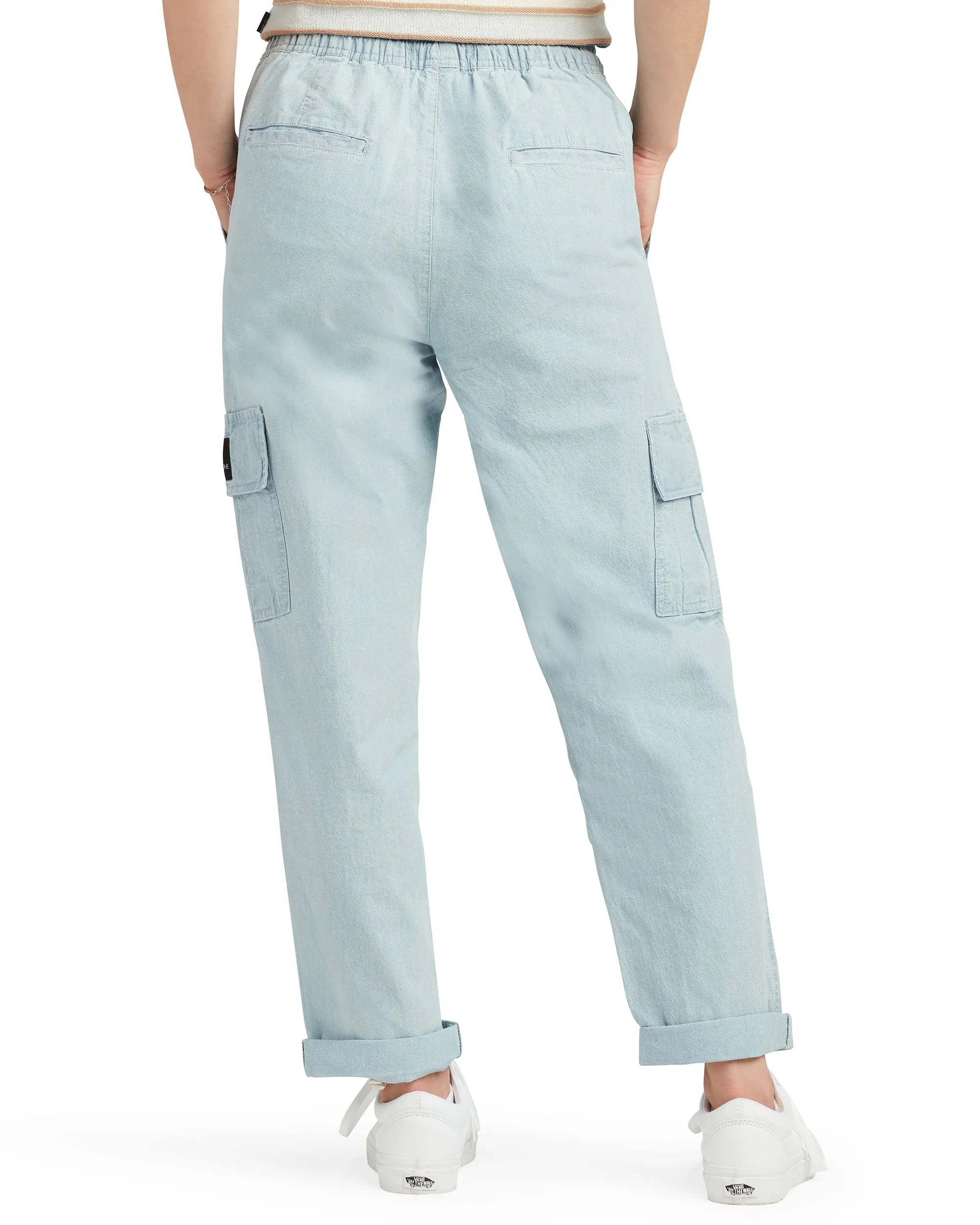 Monroe Mid-Rise Cargo Pant - Light Wash