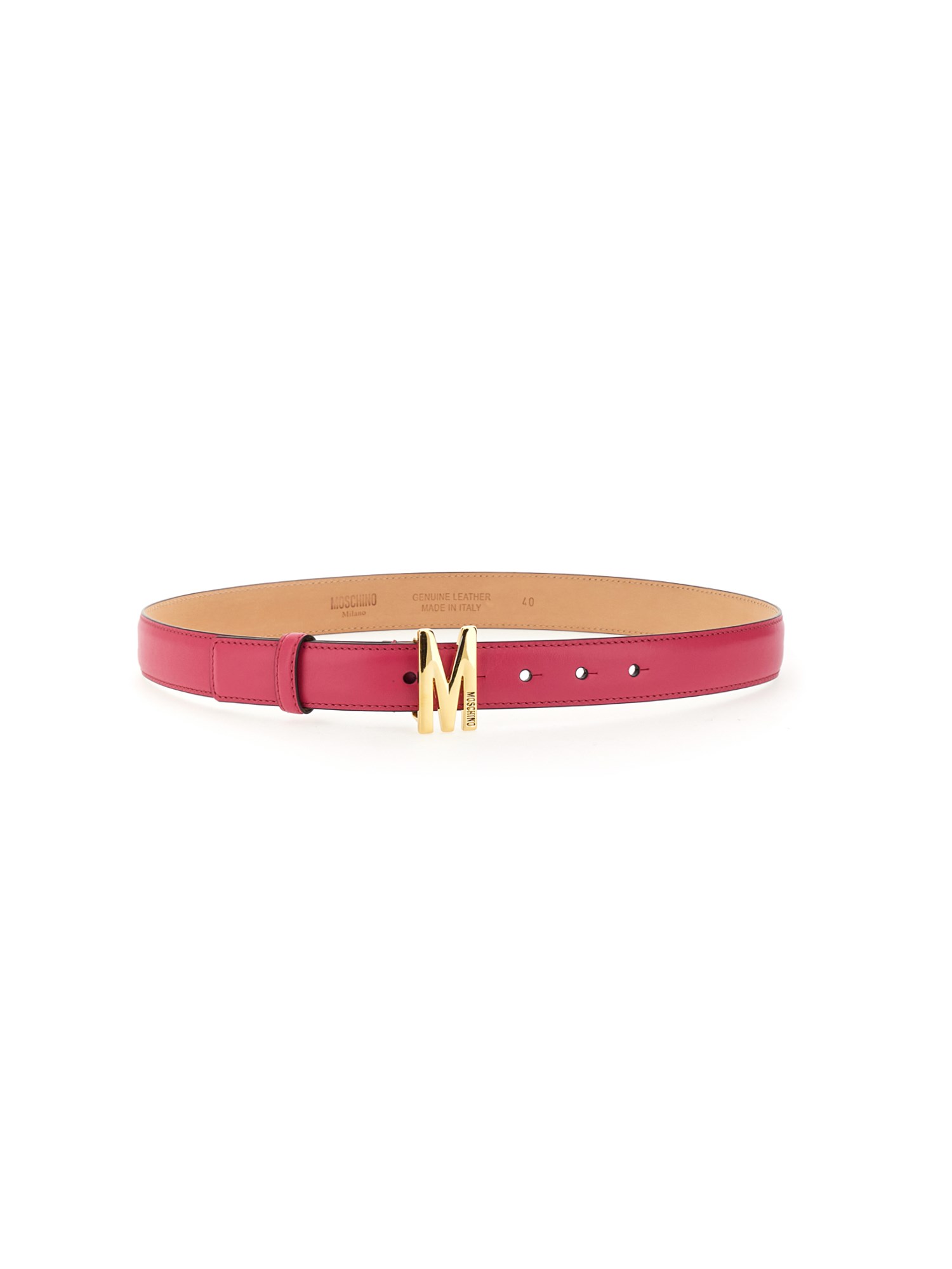 MOSCHINO    M LOGO LEATHER BELT