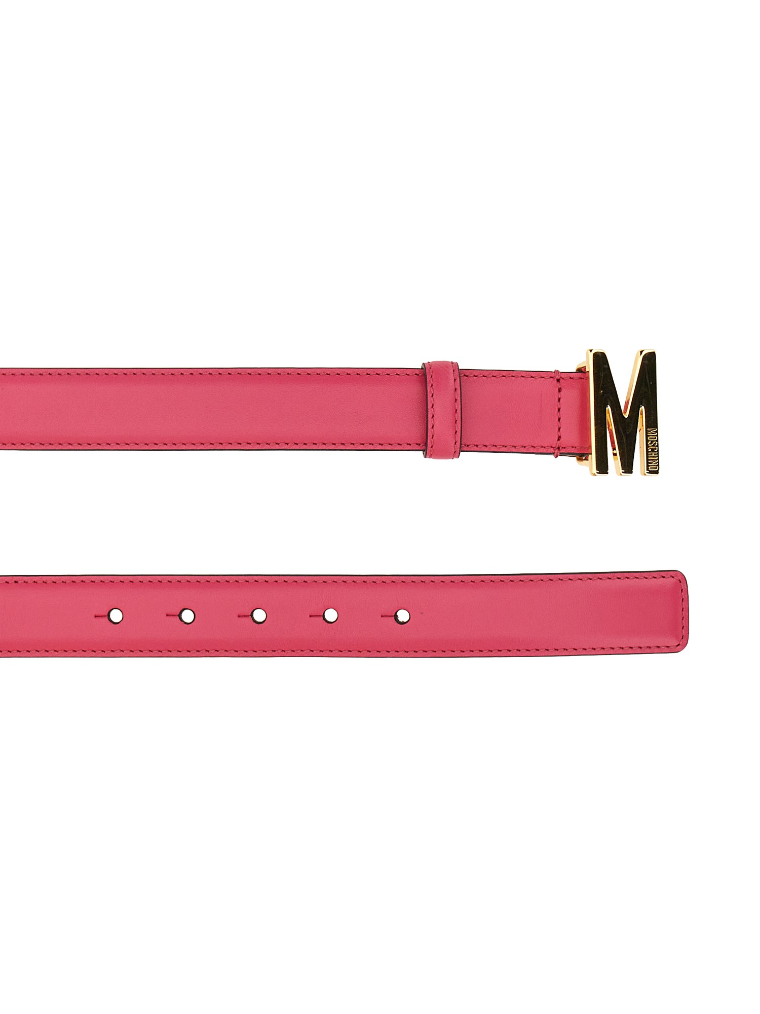 MOSCHINO    M LOGO LEATHER BELT