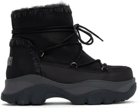 Mou Black Chunky Sneaker Lace-Up Boots