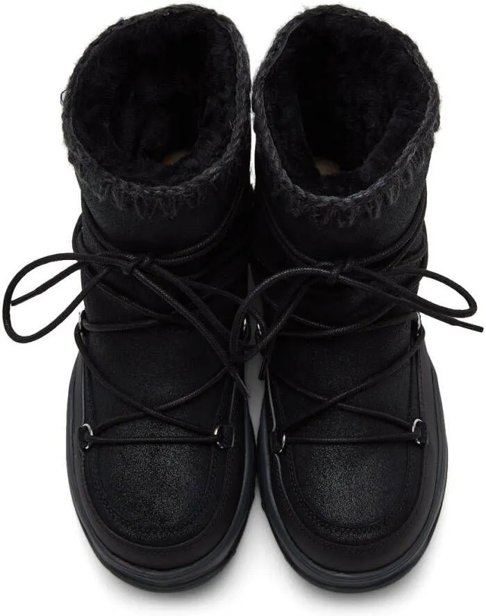 Mou Black Chunky Sneaker Lace-Up Boots