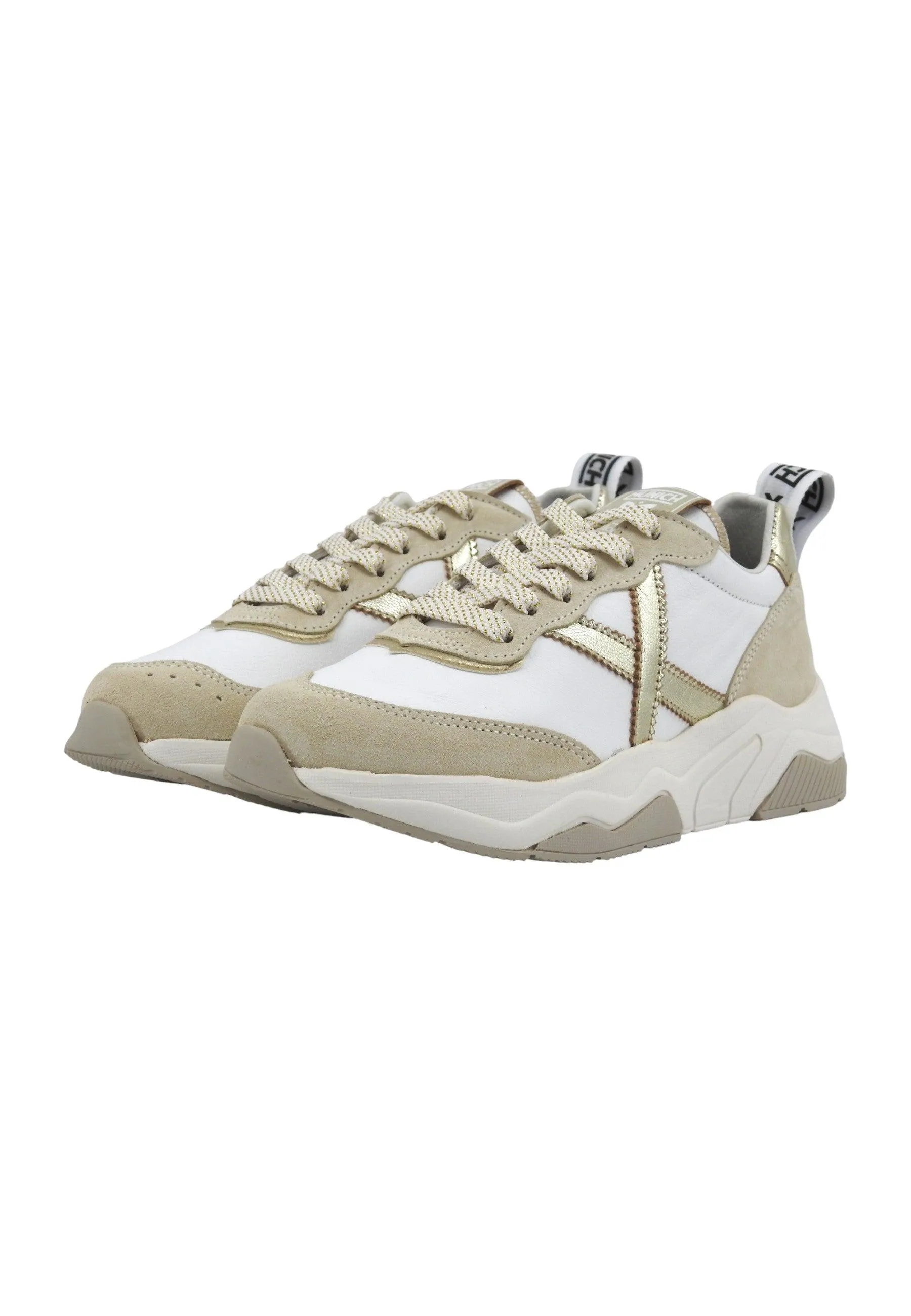 MUNICH Wave 157 Sneaker Donna White Beige Gold 8770157