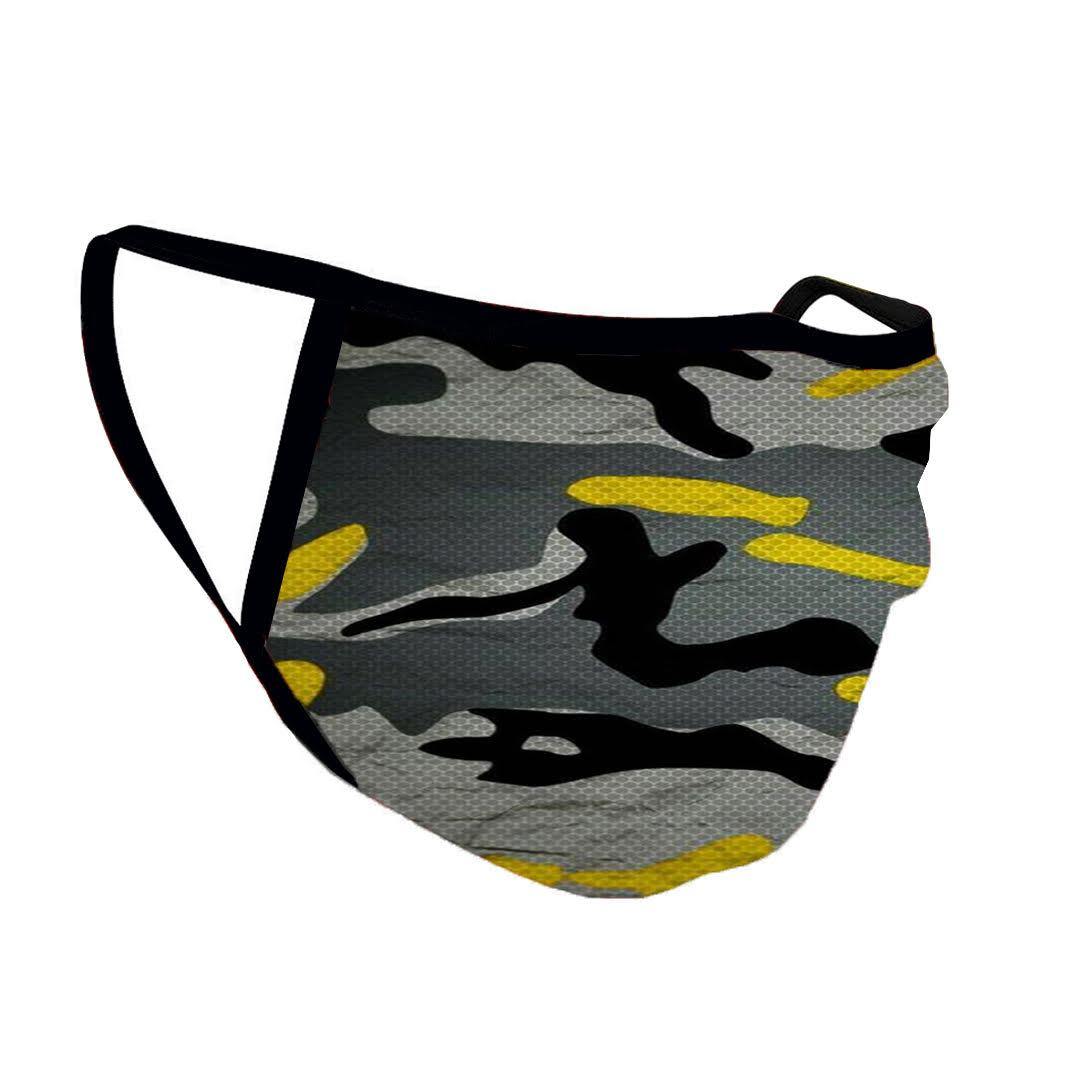 Neon Yellow Camo Premium Face Mask (Reusable)