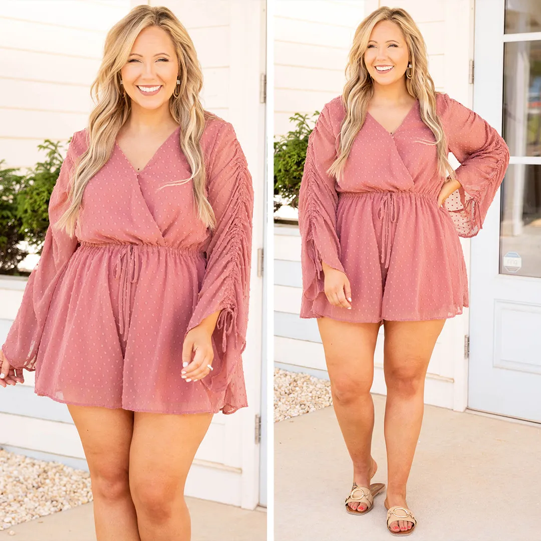 Night Lights Romper, Mauve