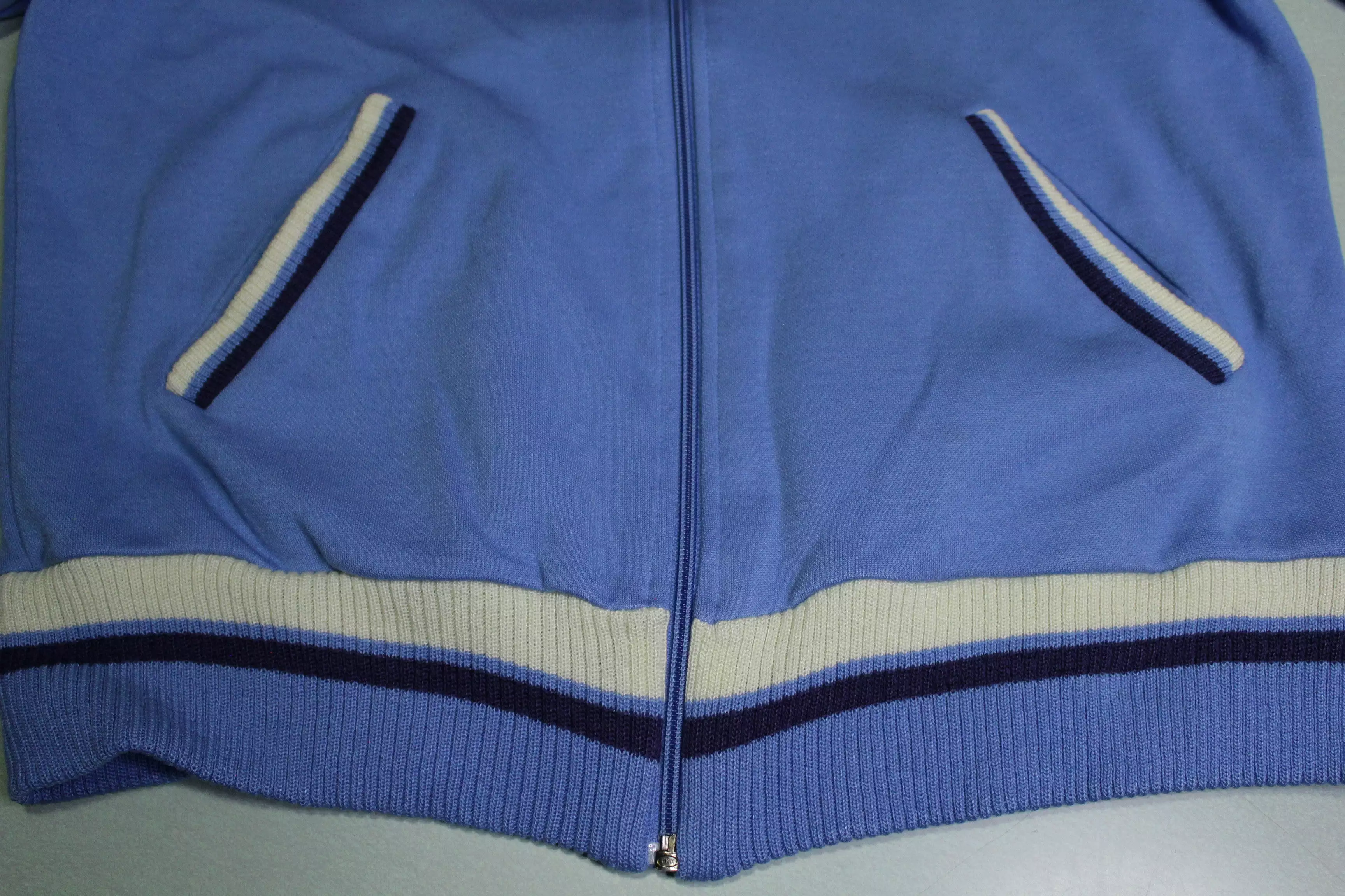 Nike Blue Tag Off Center Swoosh Check Embroidered Vintage 80's Track Sweatshirt Jacket