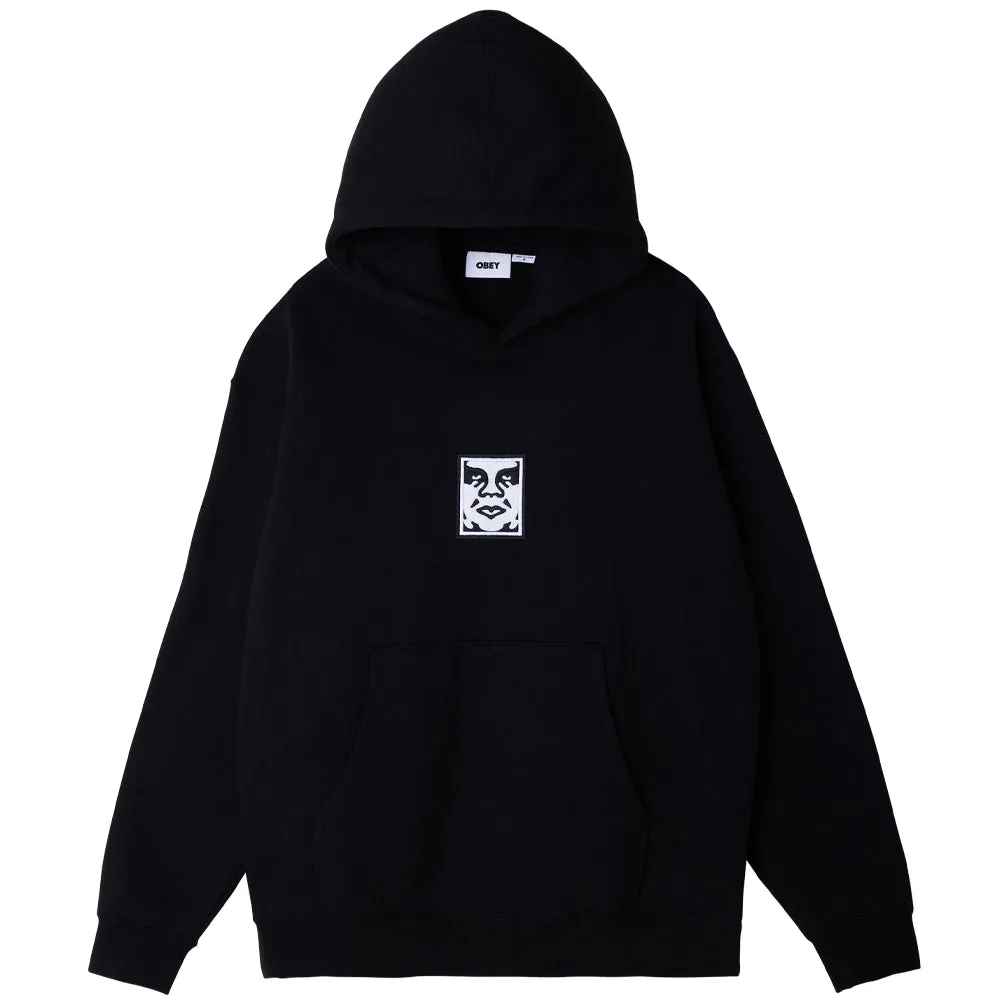 OBEY ICON EXTRA HEAVY HOOD // BLACK