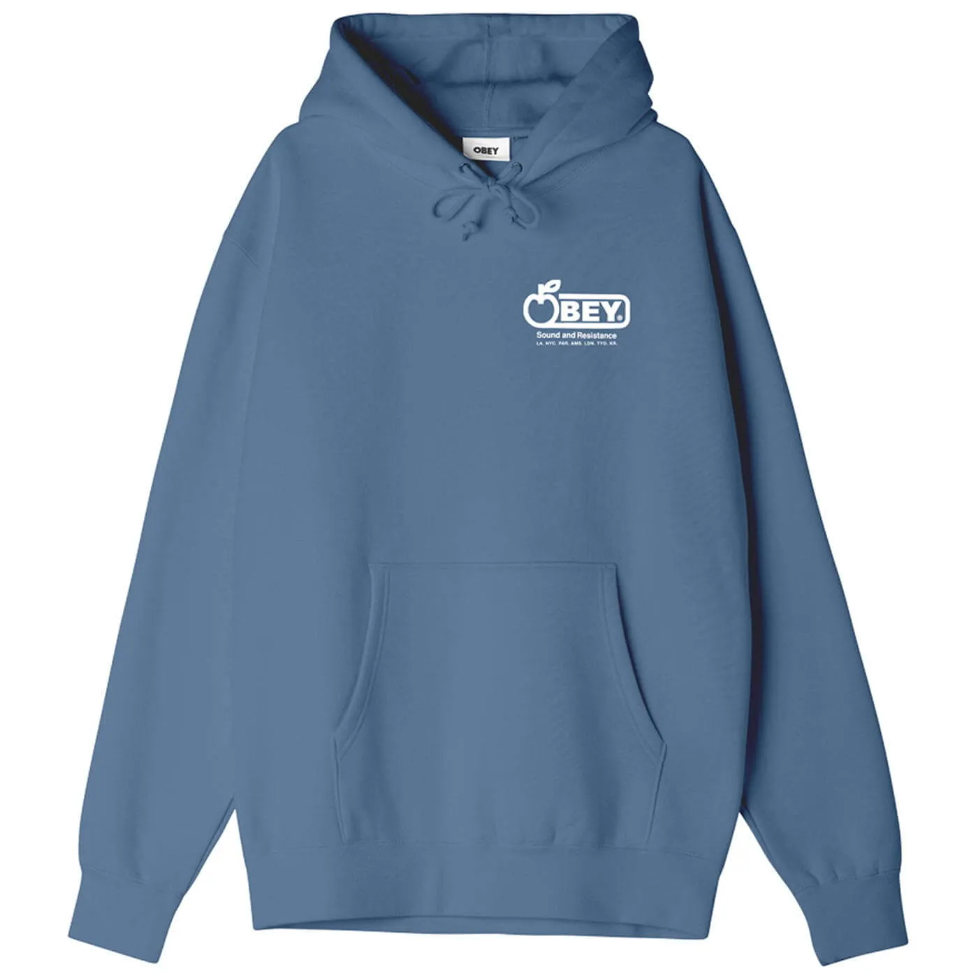 Obey Sound & Resistance Box Fit Heavyweight Terry Hood | Obey Clothing UK