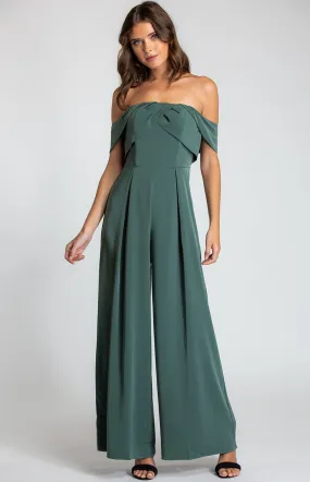 Off Shoulder Jumpsuit with Pleated Front Detail (SJP420A) 