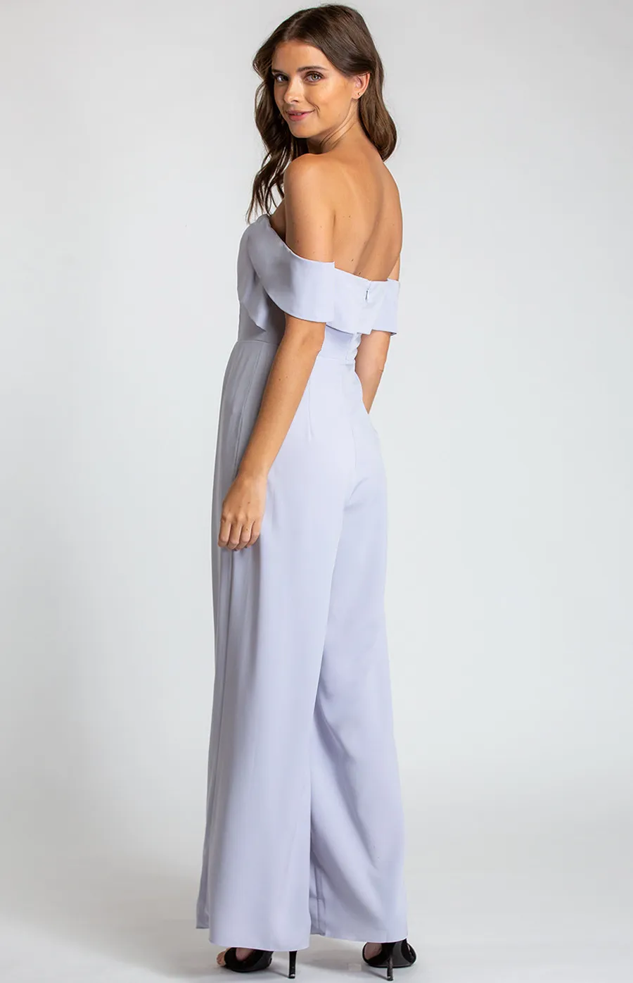 Off Shoulder Jumpsuit with Pleated Front Detail (SJP420A) 