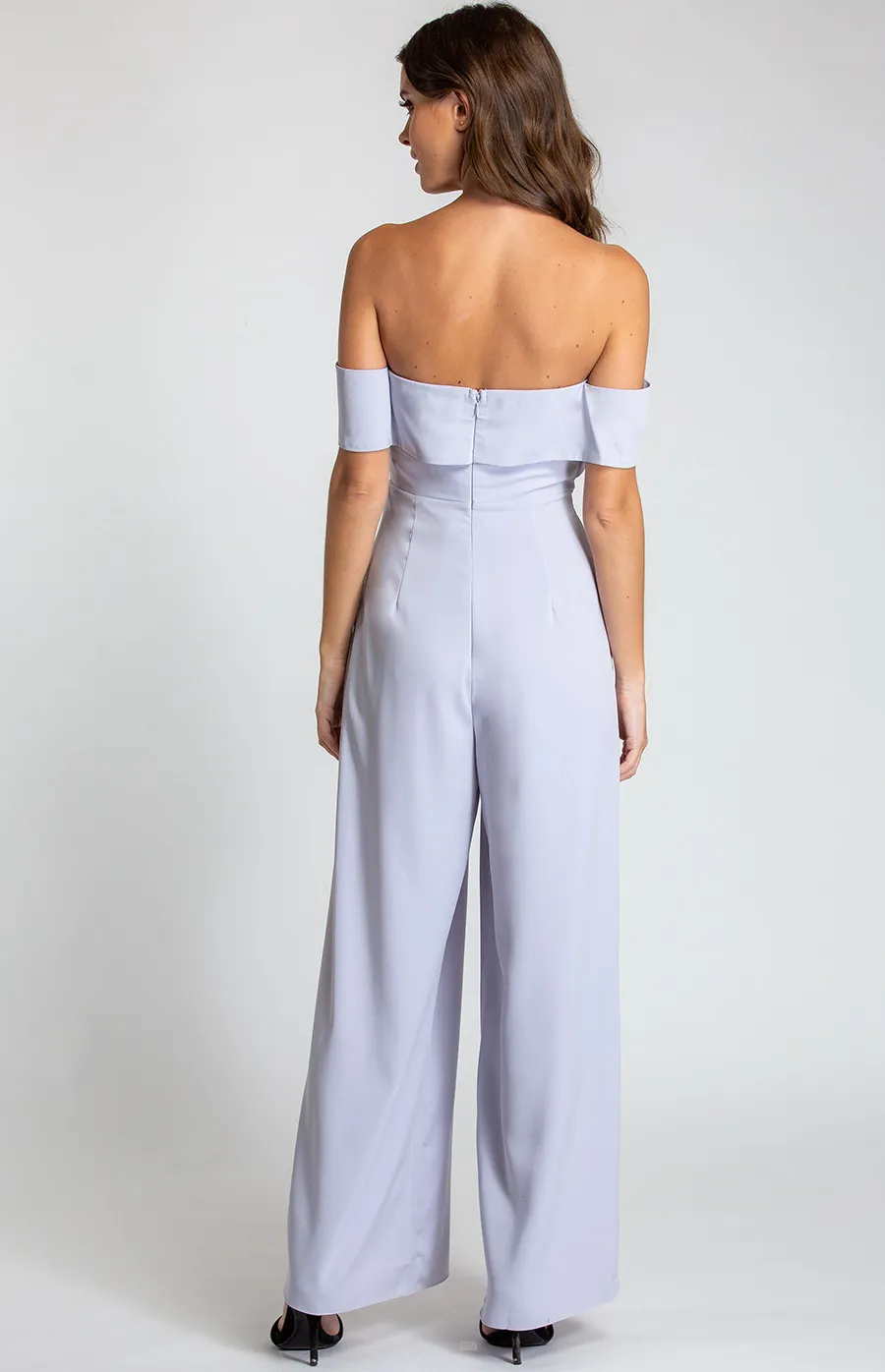 Off Shoulder Jumpsuit with Pleated Front Detail (SJP420A) 