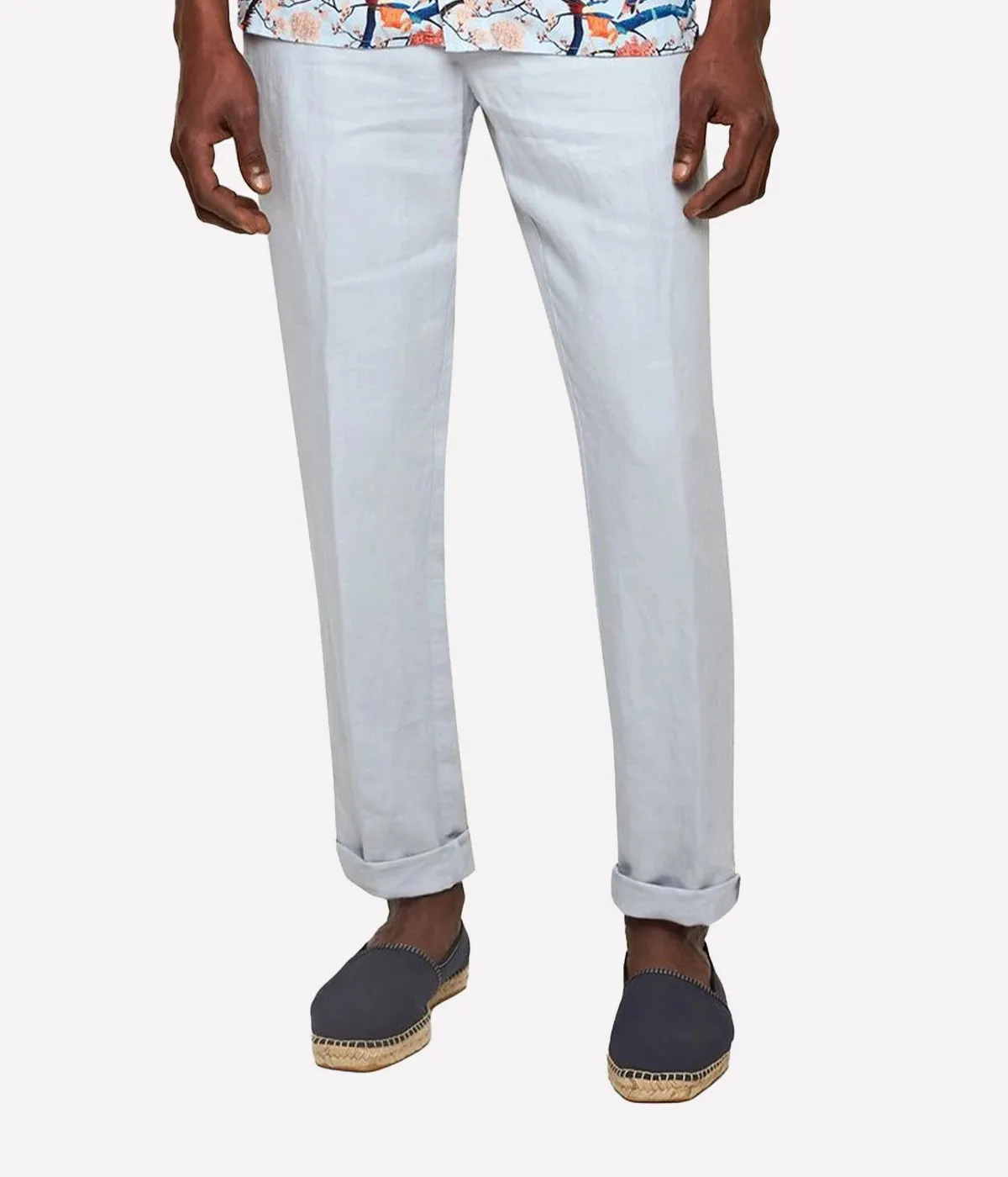 Orlebar Brown Griffon Linen Pant in Light Island Sky