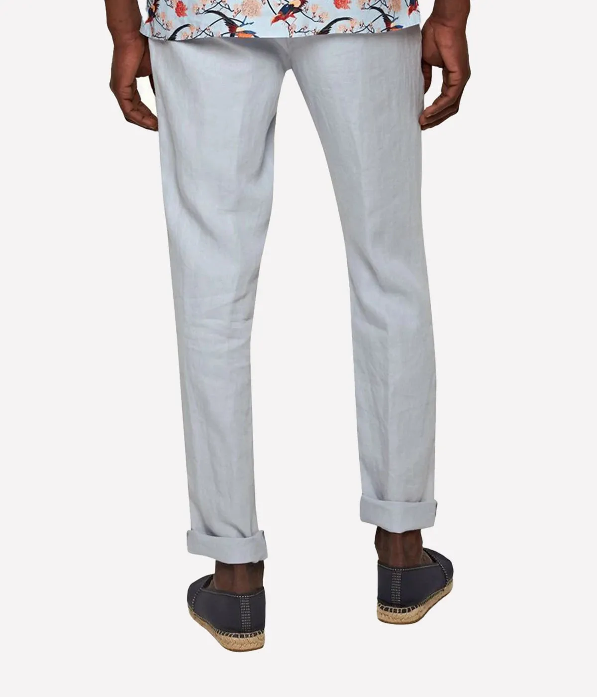 Orlebar Brown Griffon Linen Pant in Light Island Sky