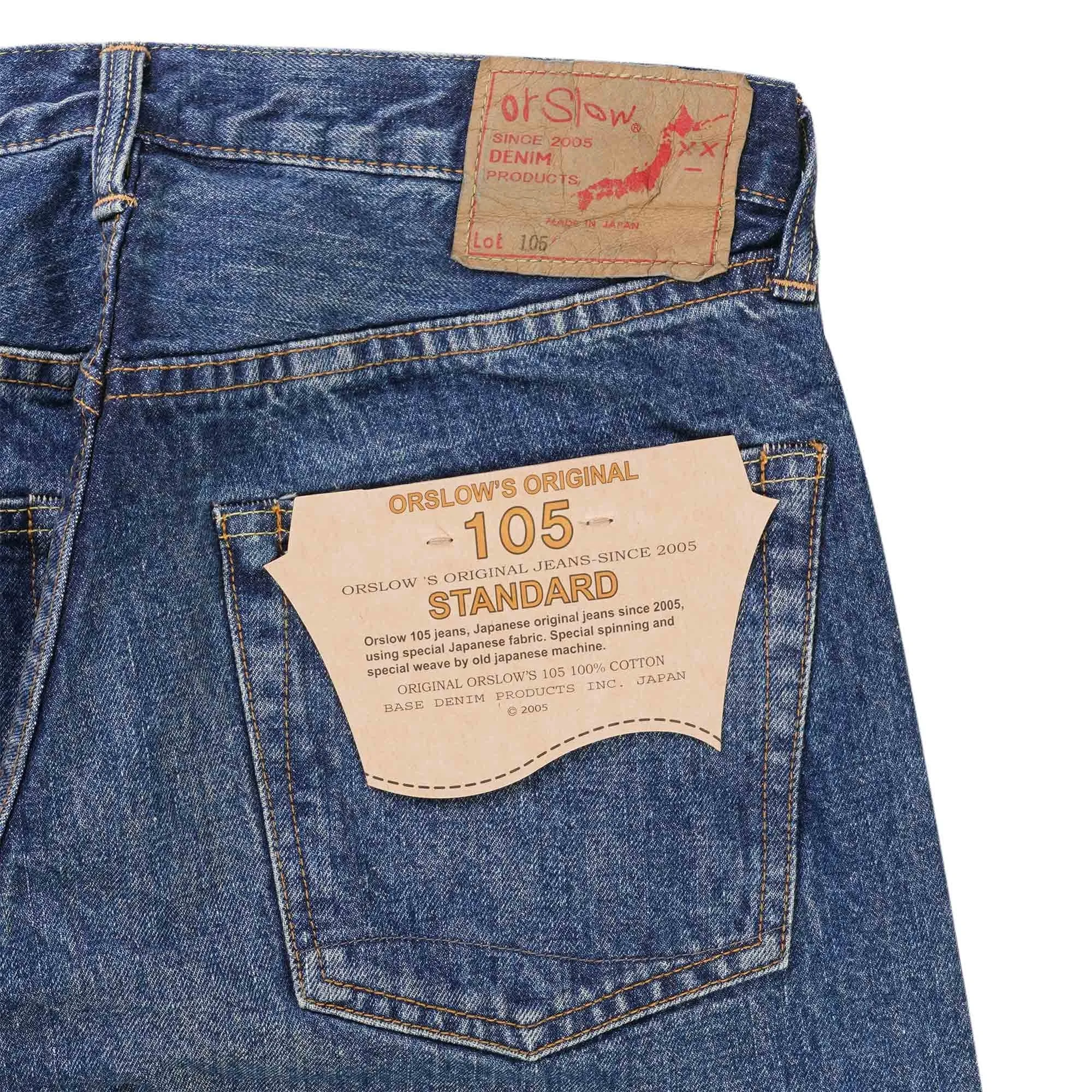 OrSlow 105 Standard Fit Jeans - 2 Year Wash