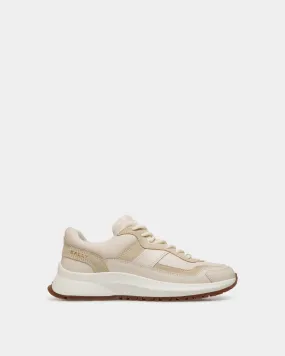 Outline Sneaker in Ivory and Champagne Leather 