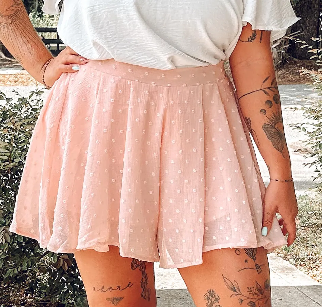 Paige Dot Flutter Shorts | Pink