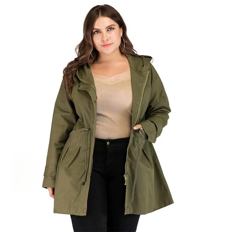 Plus Size Army Green Coat | Chic Lover - Plus Size Clothing