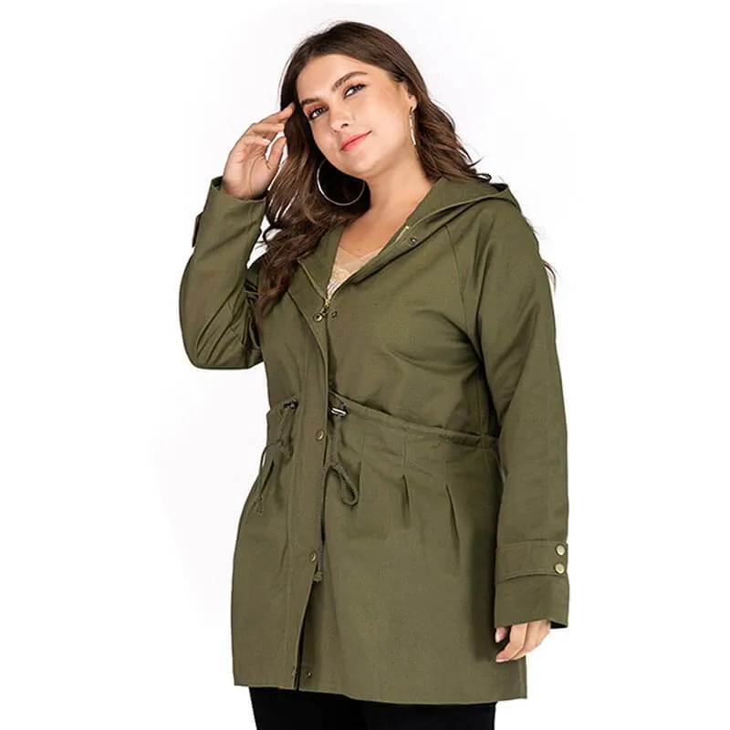 Plus Size Army Green Coat | Chic Lover - Plus Size Clothing