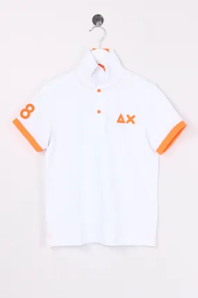 Polo Logo Fluo Bianco