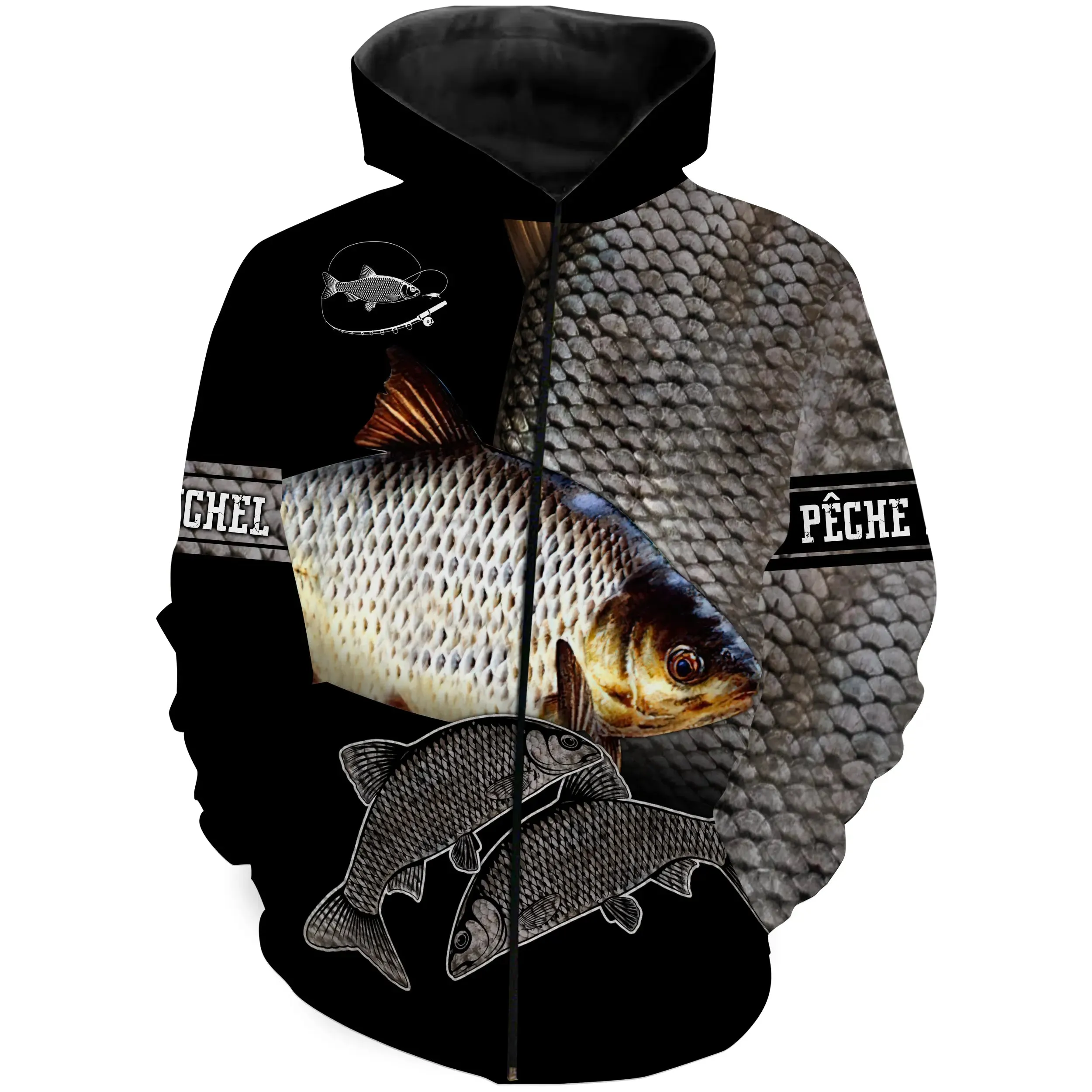 Pêche du Gardon, Peau du Gardon, Cadeau Pêcheurs Personnalisé, Tee Shirt, Sweat à capuche, Vêtement Anti UV - CT18042215