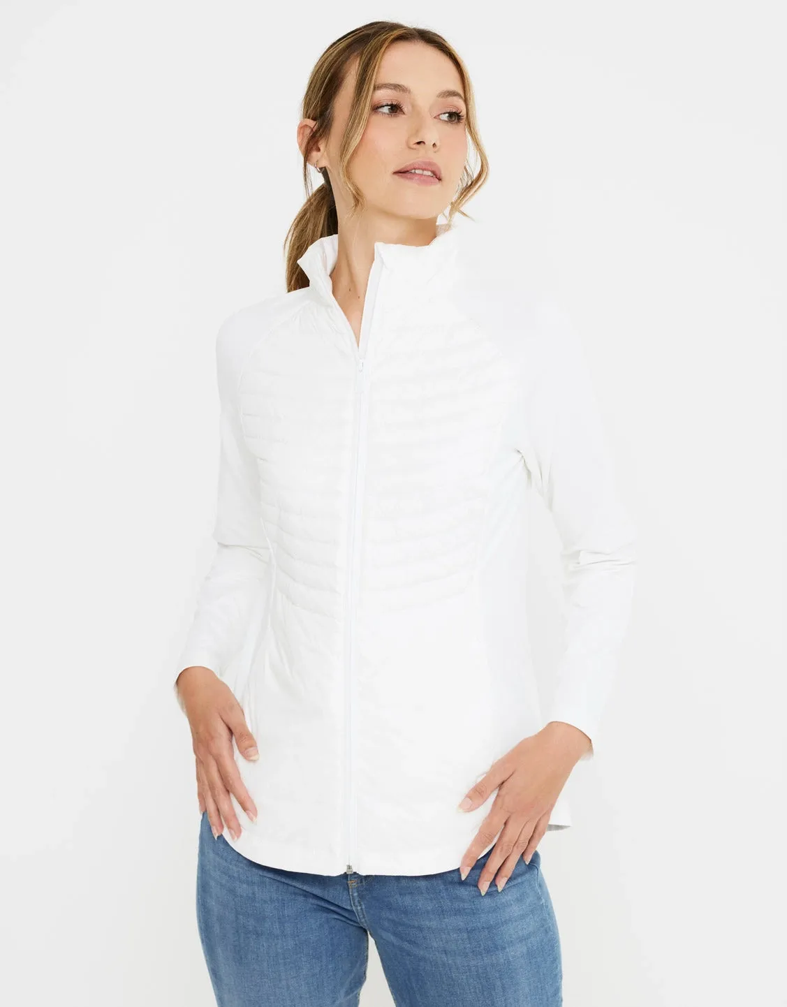 Quilted Jacket White - Efeba