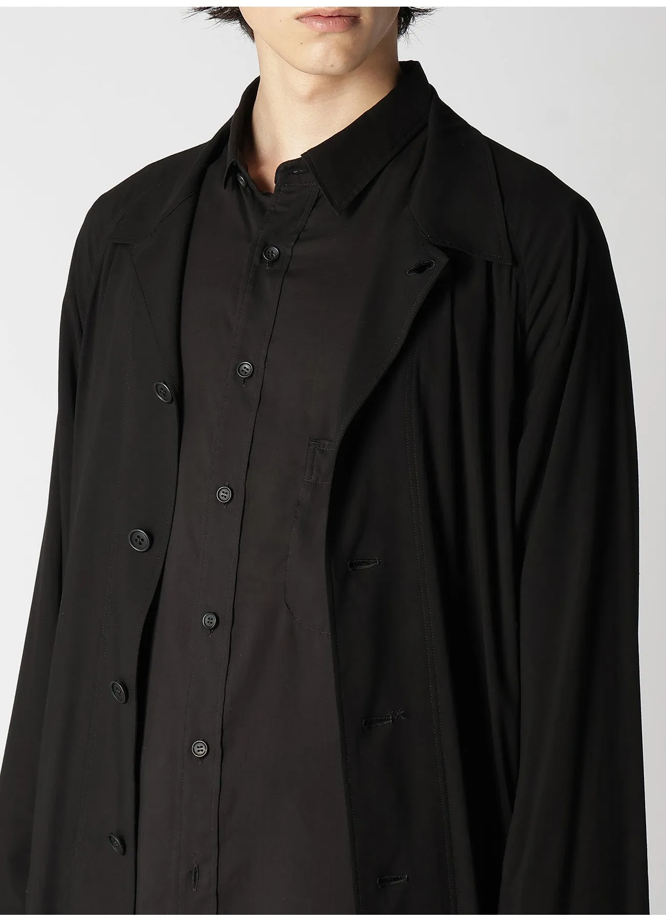 RAYON CAMBRIC RAGLAN SLEEVE COAT