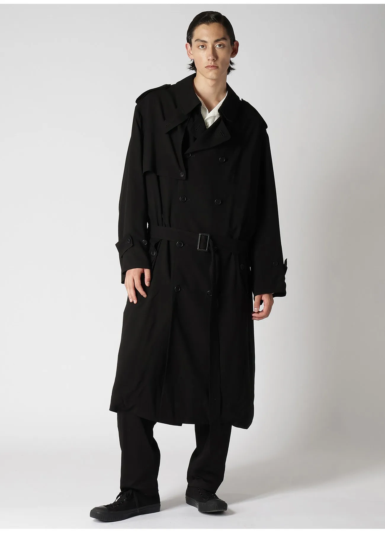 RAYON CAMBRIC TRENCH COAT