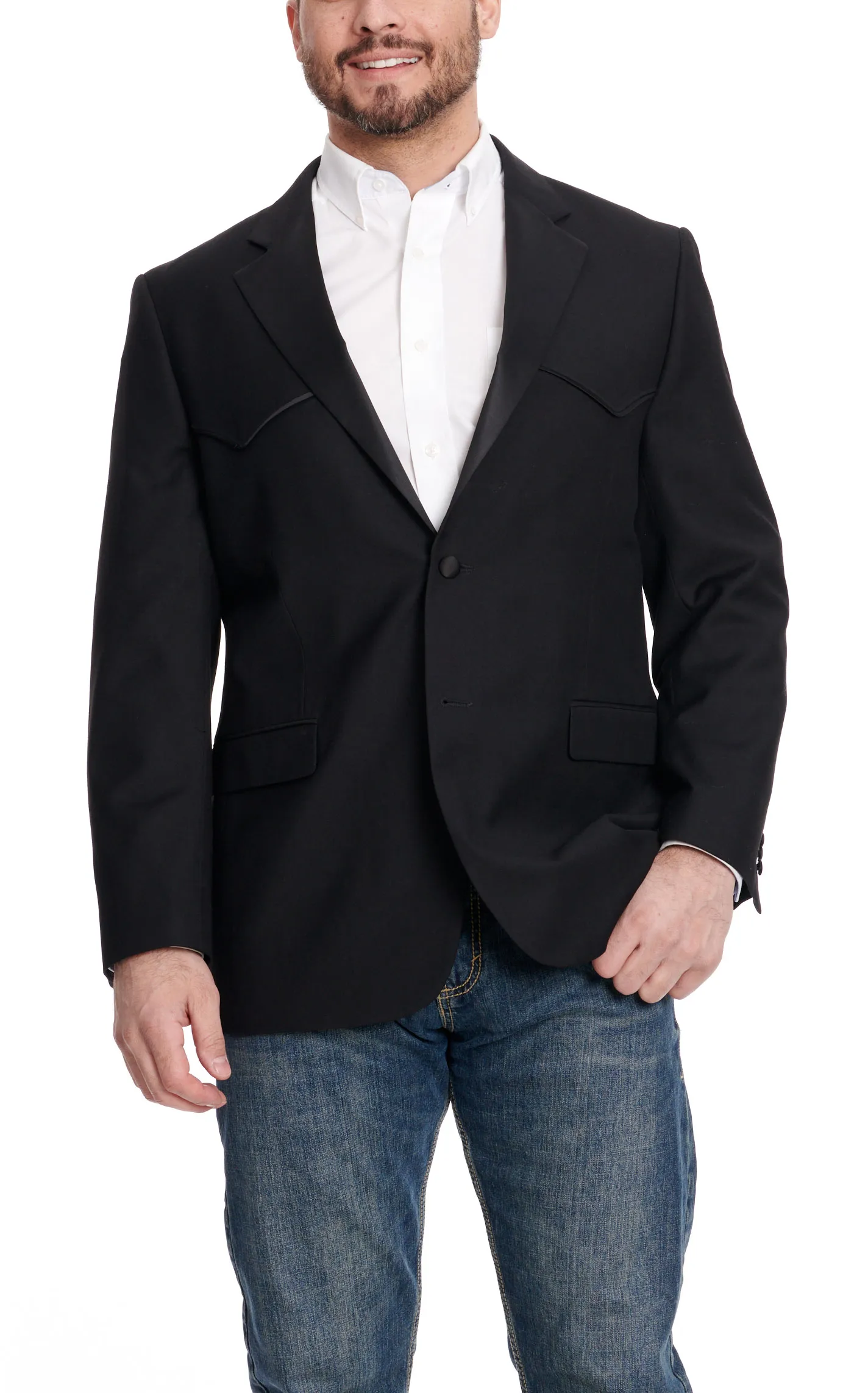 Red Sky Men's Pecos Black Two Button Western Tuxedo Sport Coat