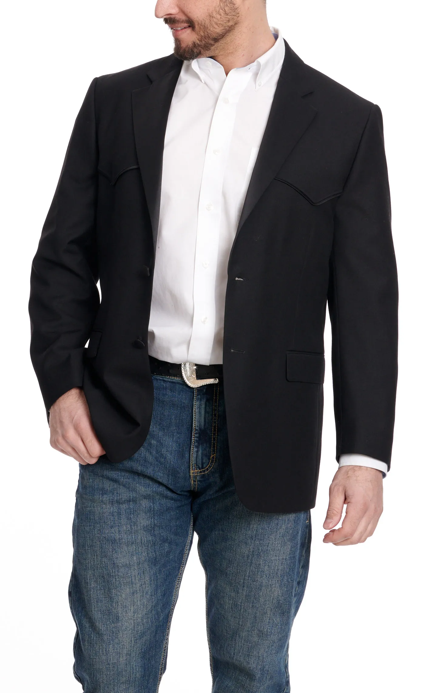 Red Sky Men's Pecos Black Two Button Western Tuxedo Sport Coat