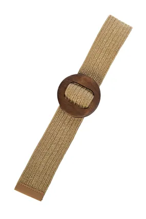 REMEMBERS ALL RAFFIA STRETCH BELT