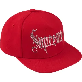 Rhinestone 5-Panel Hat (Red)