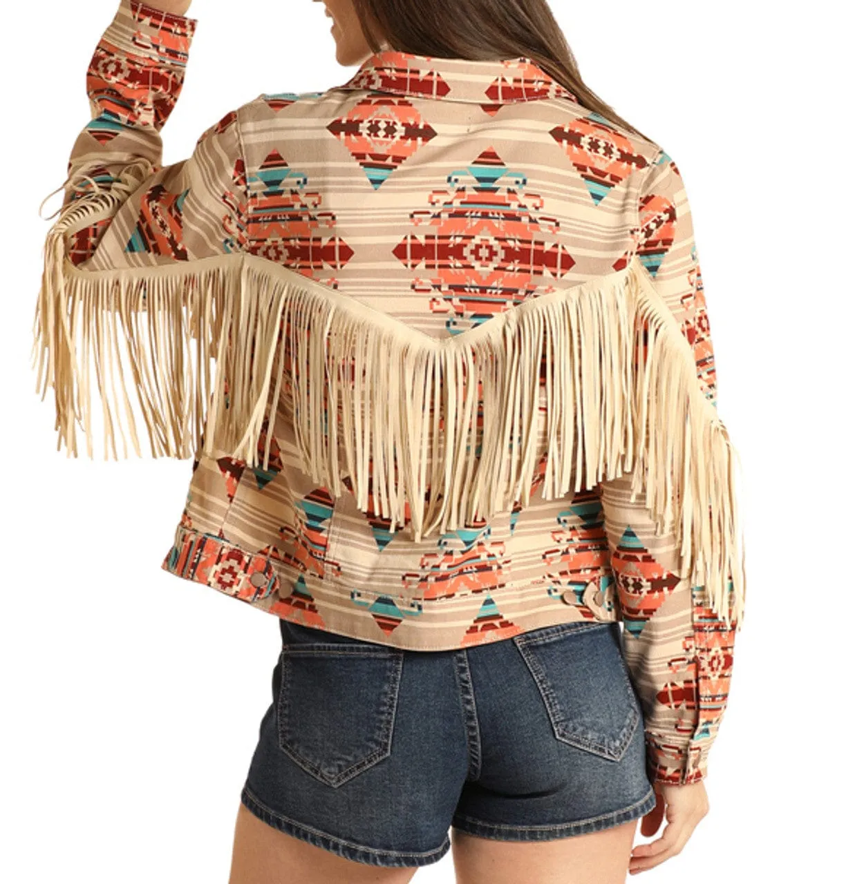 Rock & Roll Cowgirl Women's Aztec Stripe Jacket RRWD92R11L