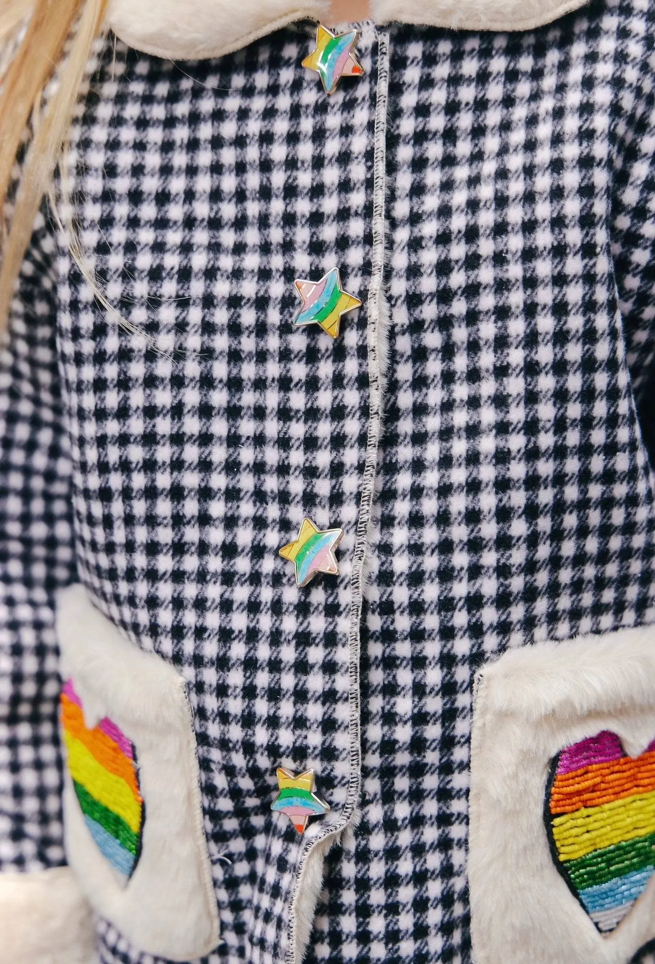 Shearling Rainbow Coat