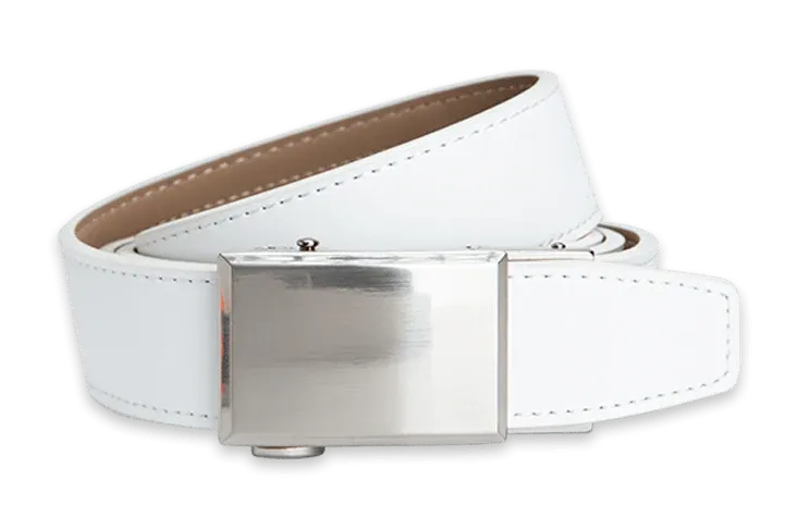 Shield V.3 White, 1 3/8 Strap, Dress Belt