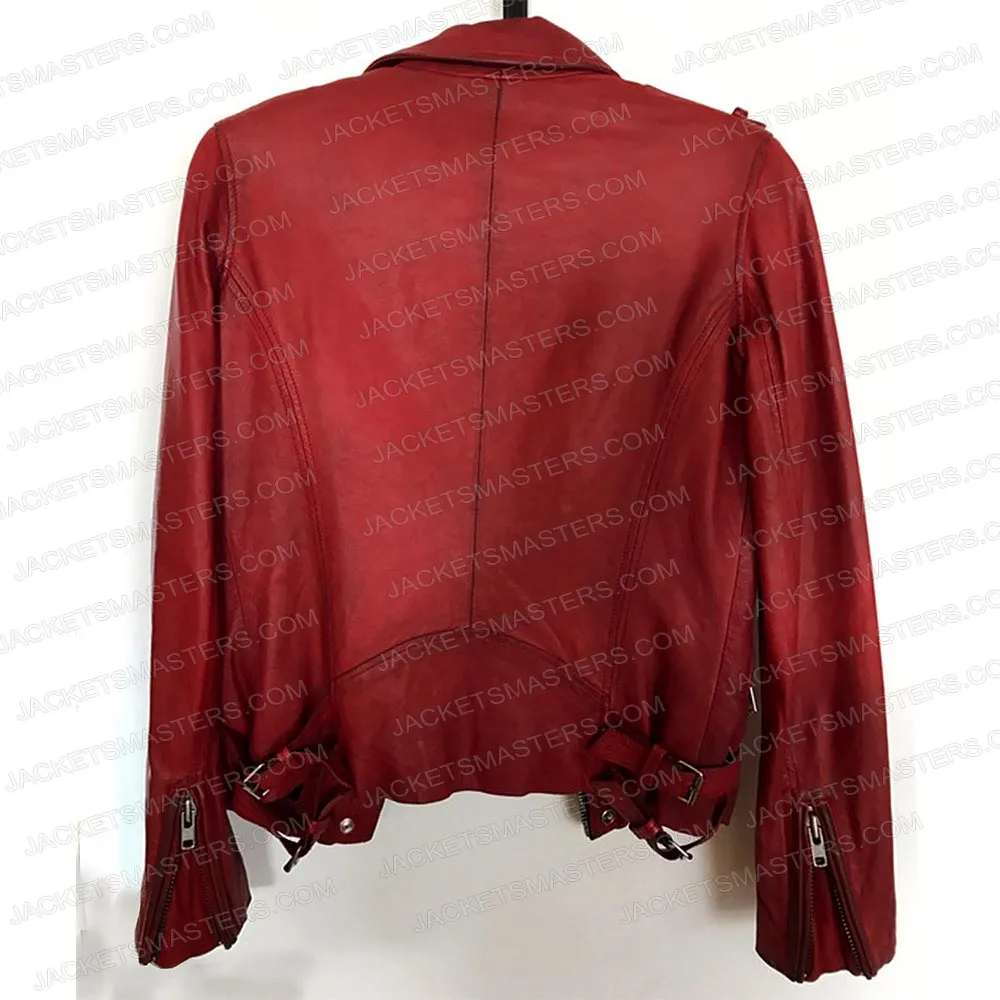 Simchas and Sorrows Genevieve Adams Red Leather Jacket