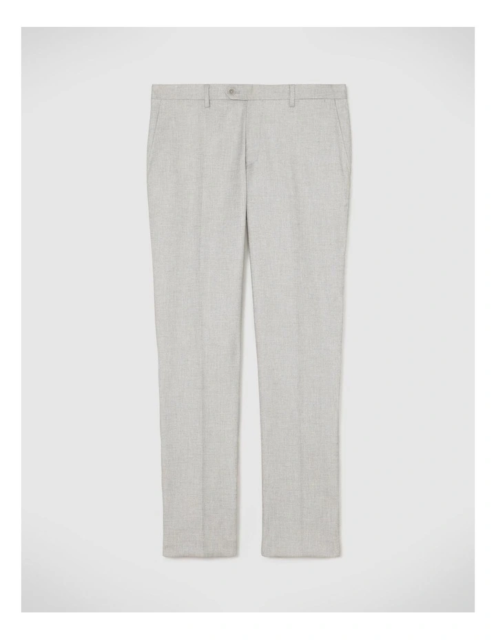 Slim Stretch Textured Tailored Pant in Light Grey