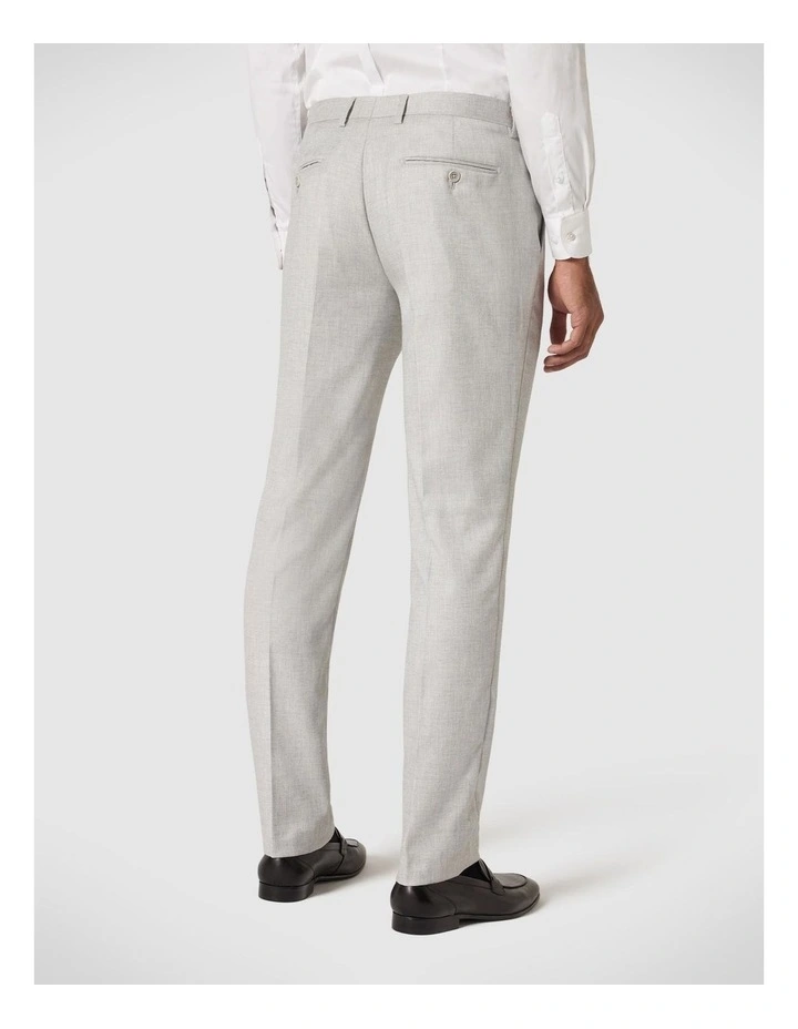 Slim Stretch Textured Tailored Pant in Light Grey