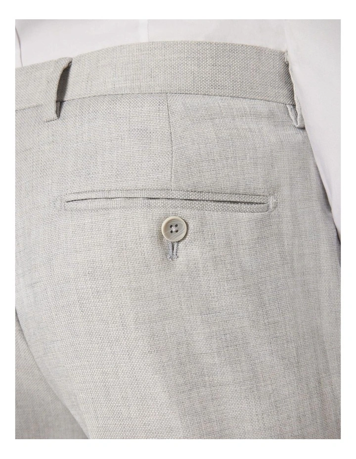 Slim Stretch Textured Tailored Pant in Light Grey