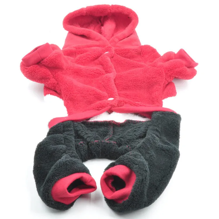 Small Pet Clothing Fleece Costume Winter Hood