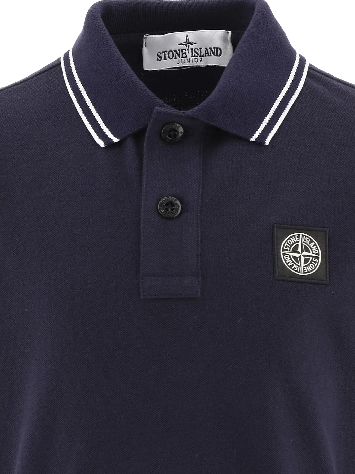 Stone Island Junior Logo Patch Short Sleeved Polo Shirt