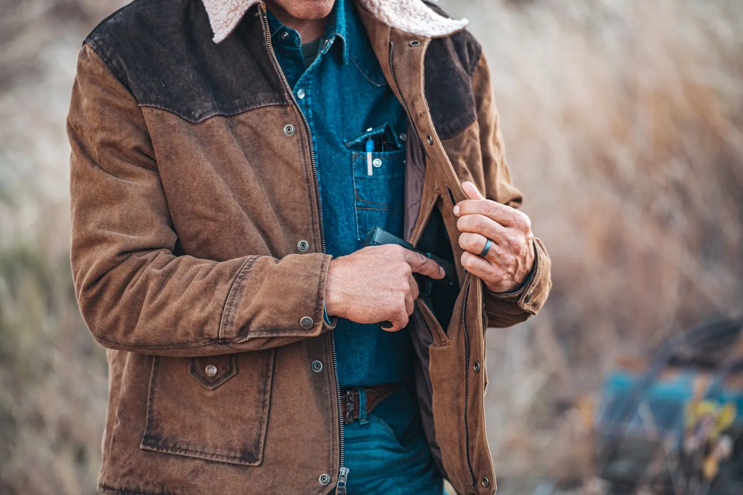 STS Ranchwear Youth Boys Daybeak Rustic Brown 100% Cotton Cotton Jacket