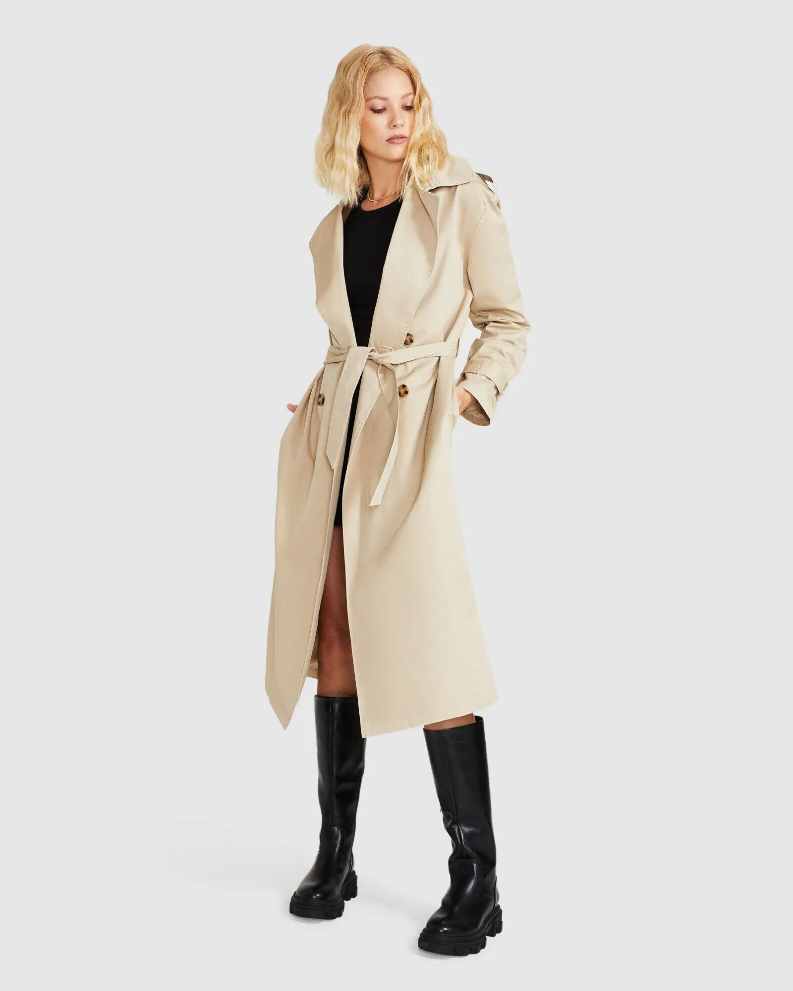 Subtitled Isabelle Trench Coat Tan