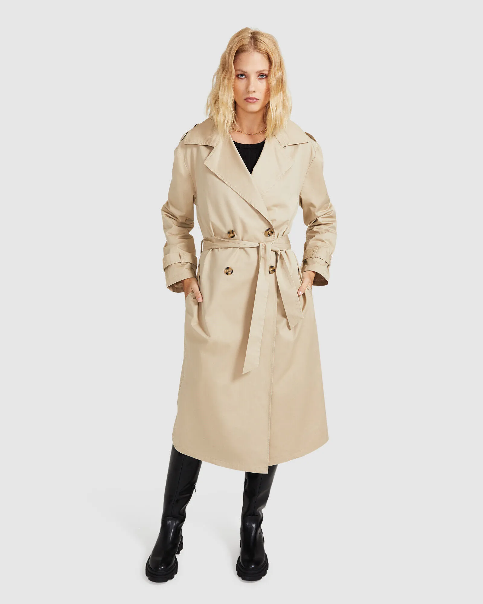 Subtitled Isabelle Trench Coat Tan