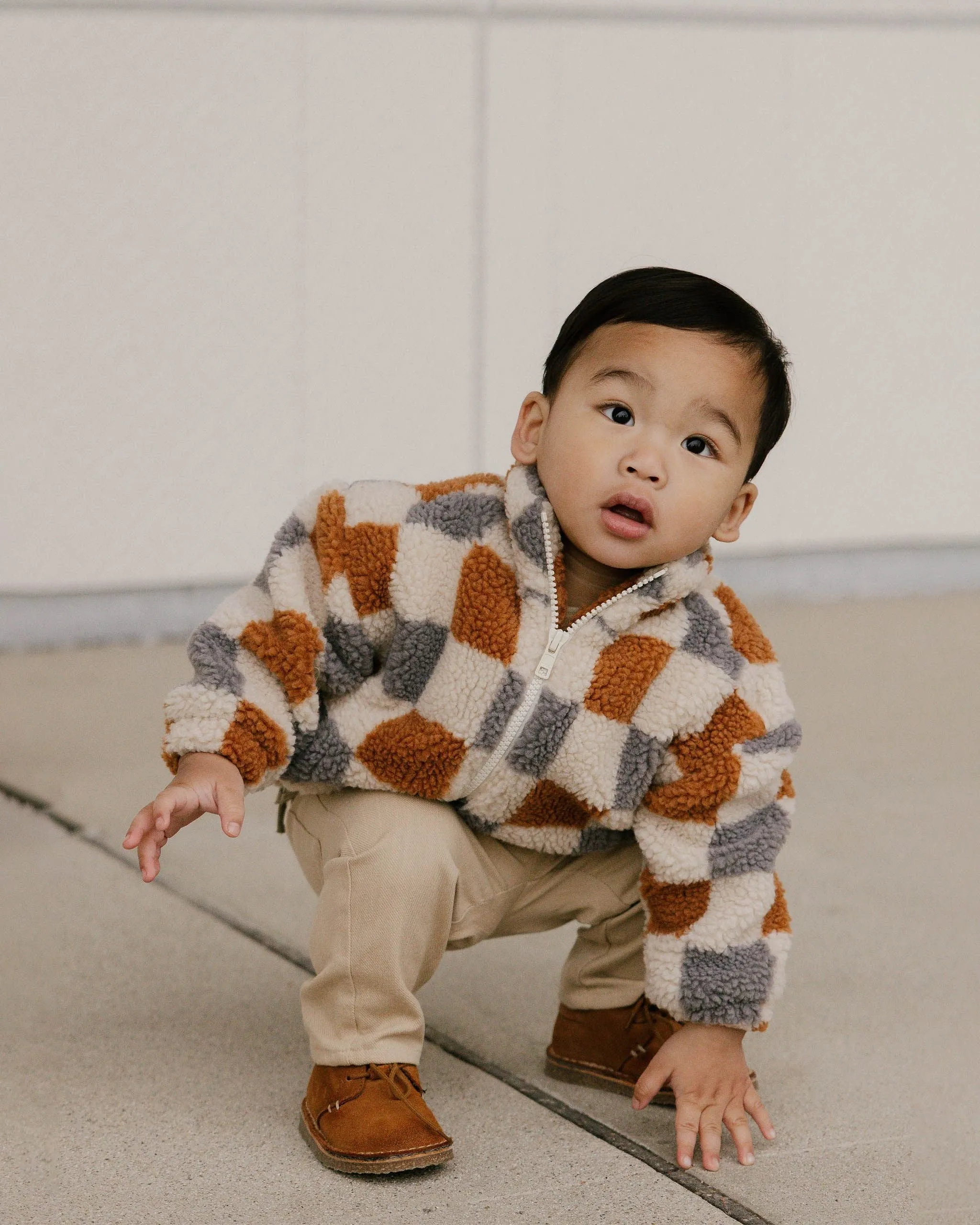 The Coco Jacket by Rylee + Cru - Shearling Check - KIDS