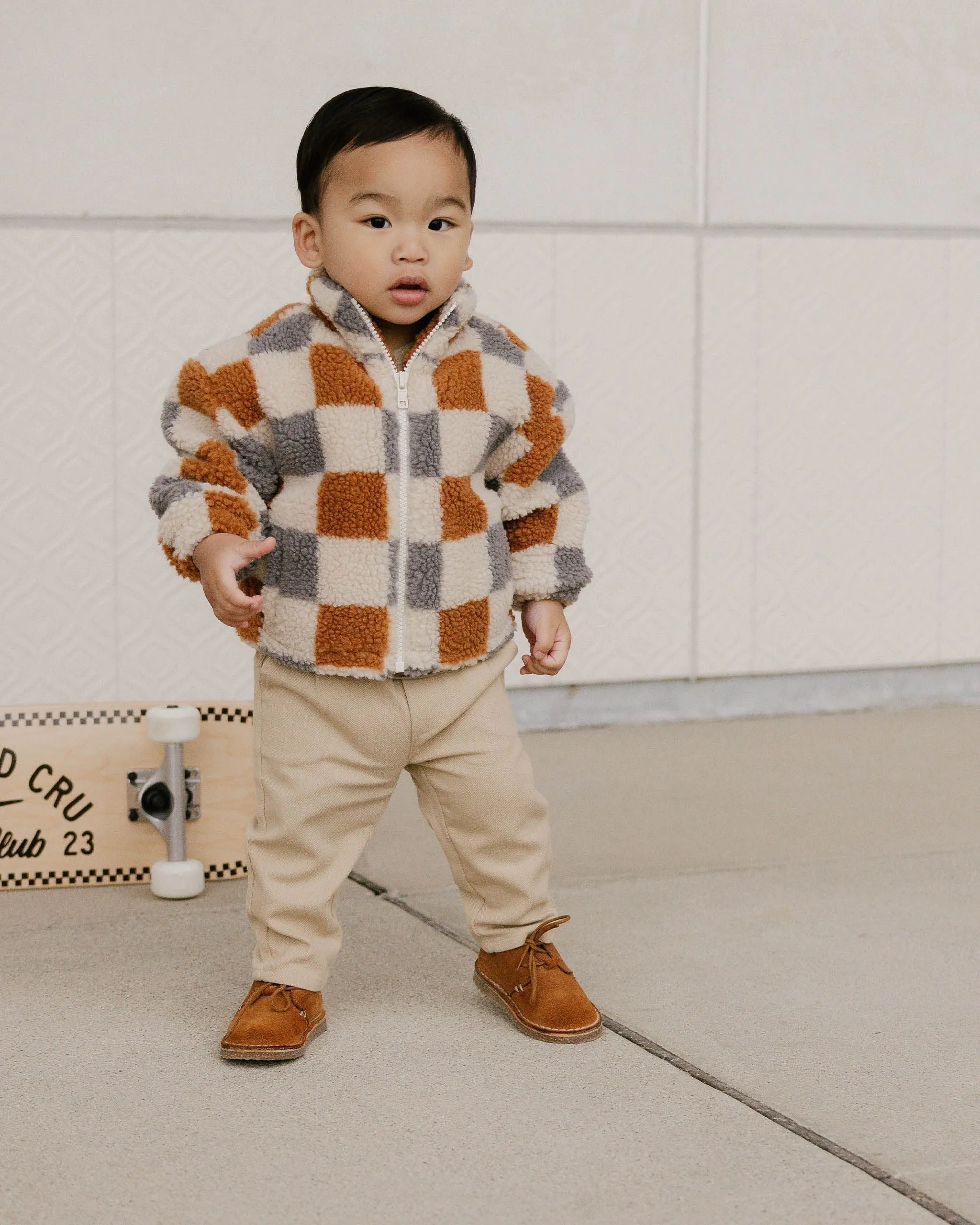 The Coco Jacket by Rylee + Cru - Shearling Check - KIDS