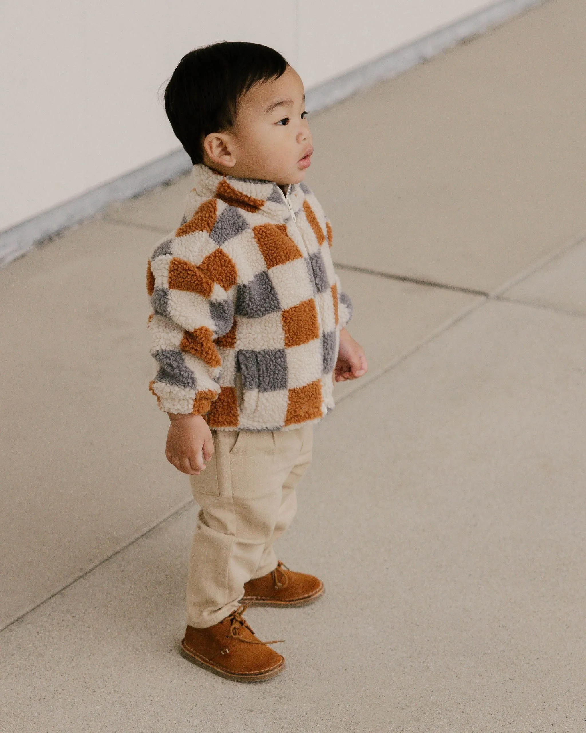 The Coco Jacket by Rylee + Cru - Shearling Check - KIDS