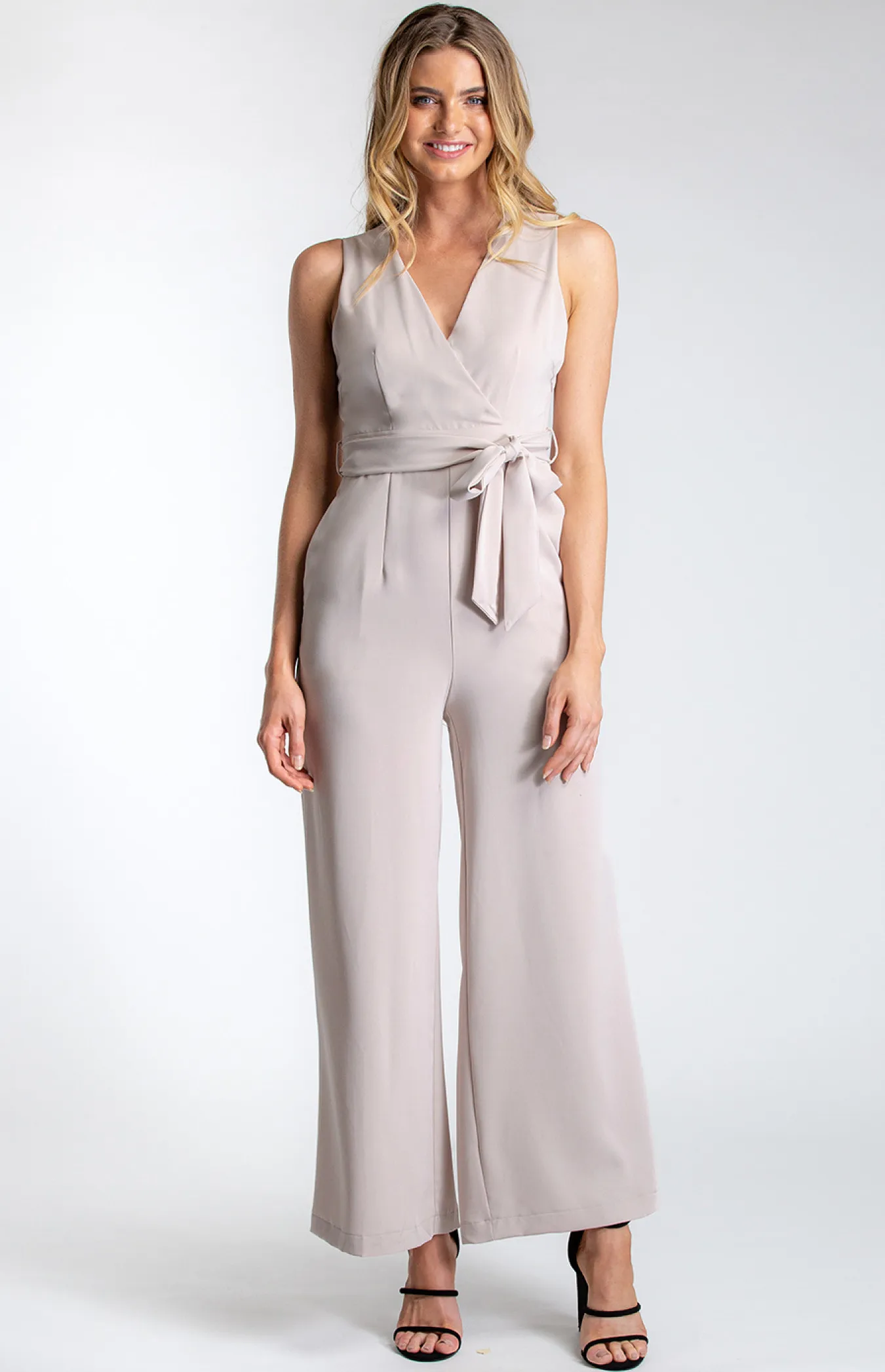 Thick Strap Jumpsuit with Belt Detail (SJP417A)