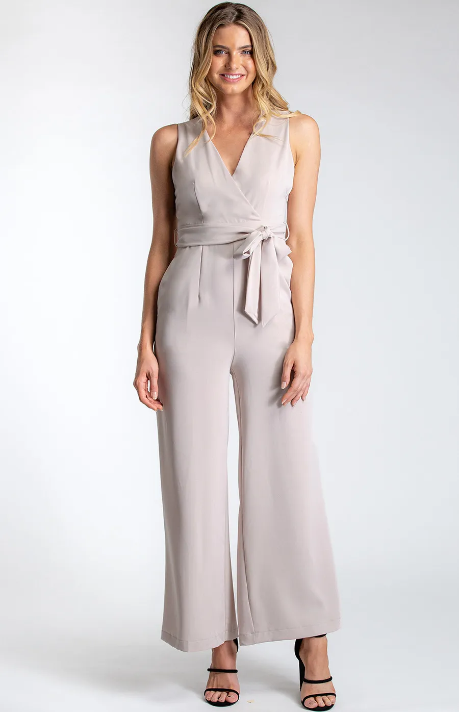 Thick Strap Jumpsuit with Belt Detail (SJP417A)